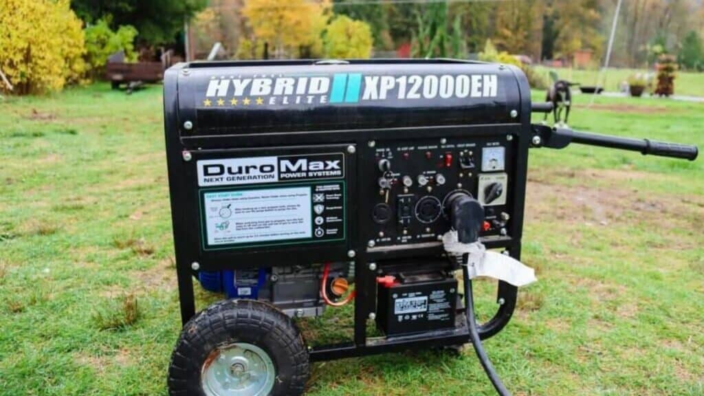 Portable generator outside a home during a power outage in Jacksonville