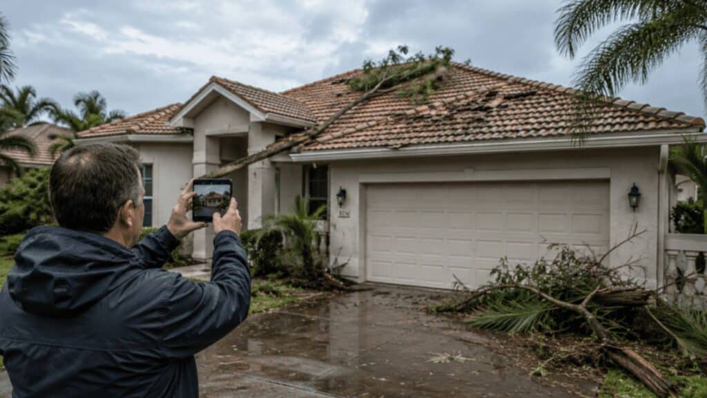 roof damage after a storm
